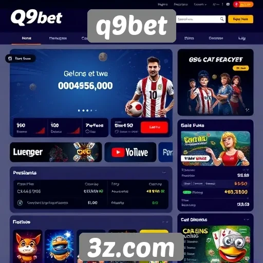 Design intuitivo e moderno do site q9bet